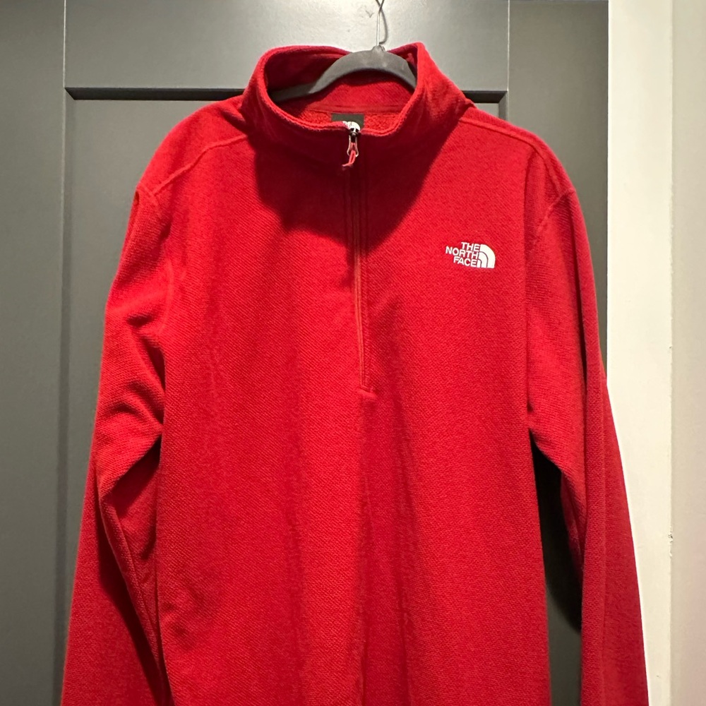 Men’s Red NorthFace Zip Up! Only Worn A Few Times.